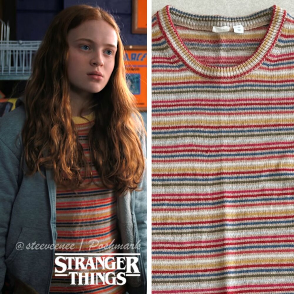 GAP Striped Merino Wool Blend Sweater ASO Max Mayfield
